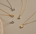 Custom Bubble Initial Necklace | 18K Gold Plated | Personalised Letter Pendant | Tarnish Free