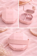 Mini Travel Jewellery Box | Portable Jewellery Organiser with Mirror | Compact Ring & Earring Case