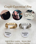 Customisable Gold Bar Ring | Stainless Steel | Tarnish Free